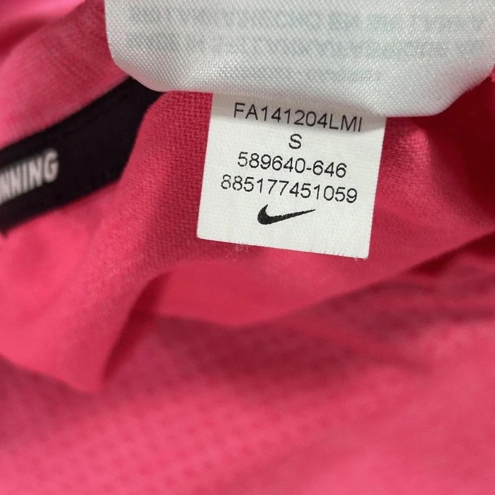 Nike Dri-FIT Running Shirt Mens Small Pink Short Sleeve Training Top 589640-646